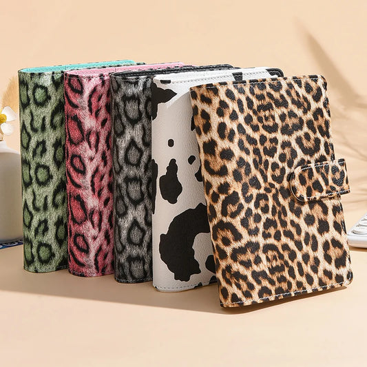 A6 Leopard Print Money Budget Planner Binder With Zipper Envelopes, Cash Envelopes For Budgeting, Money Organizerleopard print