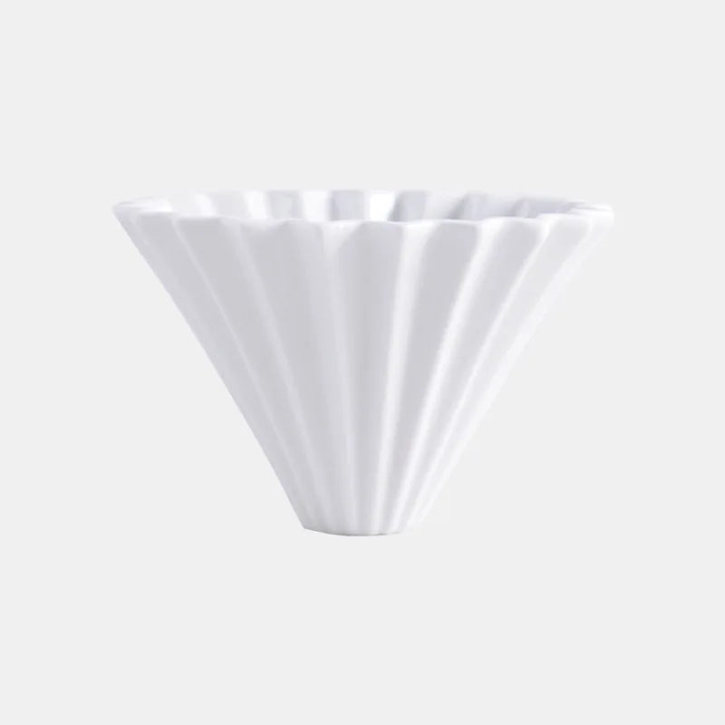 StepUp Coffee Origami Ceramic Pour Over Dripper, Handmade Cone Brewer-6
