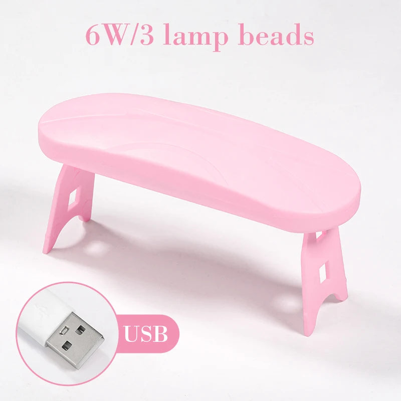 6W Mini Nails Dryer Machine Portable 3 LED UV Manicure Lamp Home DIY Use Nail Lamp For Drying Polish Varnish With USB Cable