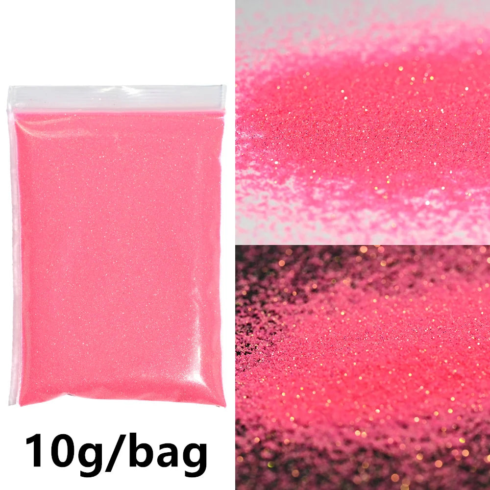5g Laser Holographic Bulk Glitter Nail Shining Sparkly Pigment Loose Fine Glitter Reflective Gel Polish Accessories Nail Powder