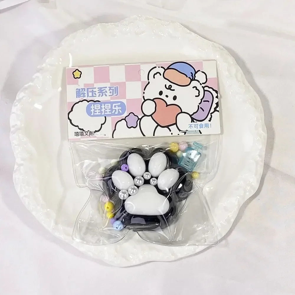 Mini Cat Paw Squeeze Toy | Silicone Pinch Decompression Toy