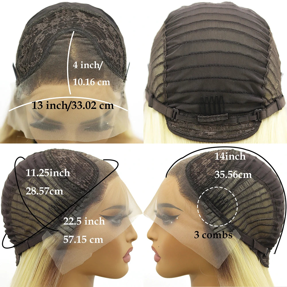 13x4 Lace Front Wig Blue Body Wave Wig Natural Highlight Blue Streak Wave Wigs for Womenen Synthetic Glueless Wigs Daily