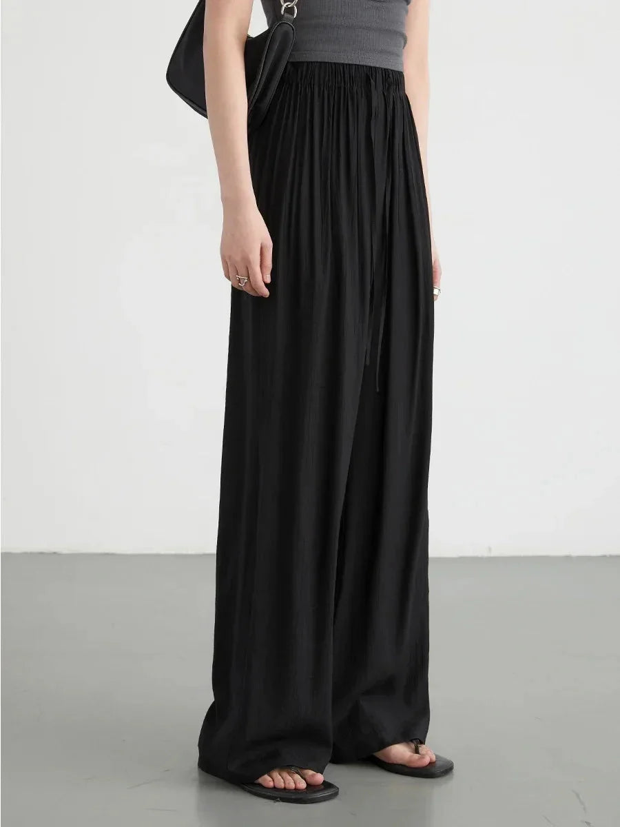 High-Waisted Wide Leg Pants Loose Casual Trousers