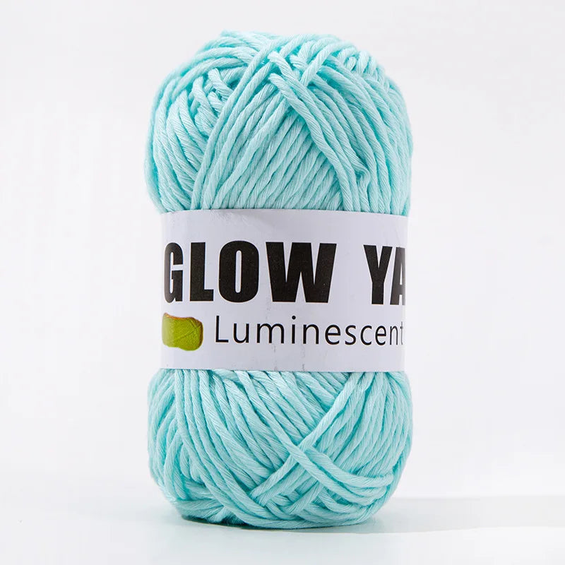 50g Novel Functional Yarn Glow In The Dark Polyester Luminous Chunky Yarn 2mm for Hand Knitting Carpet Sweater Hat Wool Yarn 80m