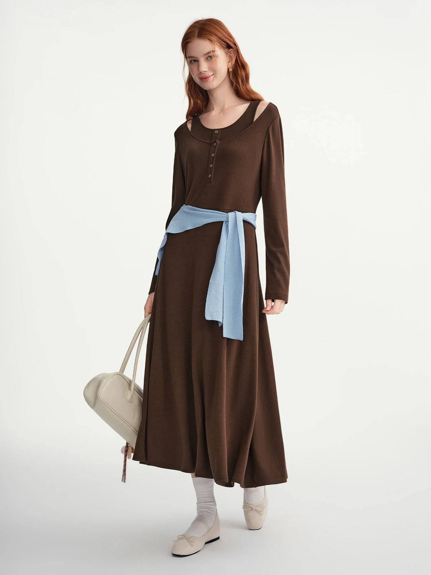 Women’s Retro 2-Piece Slim Fit Winter Dress
