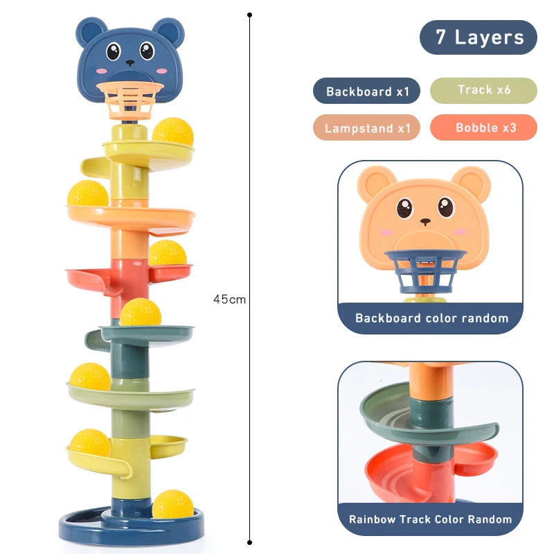 Montessori Push Pop Rolling Ball Track