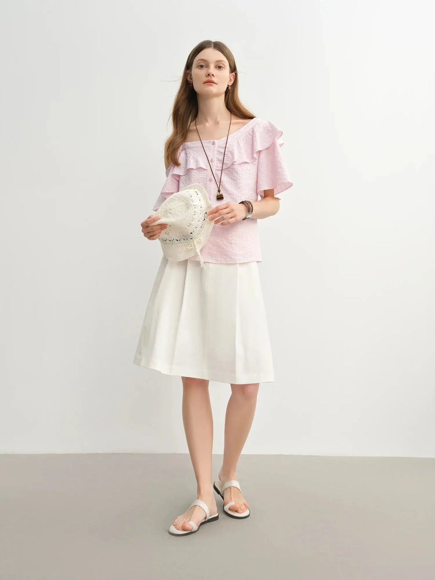 Summer Breeze Plus Size Off-Shoulder Top with Asymmetric Ruffles
