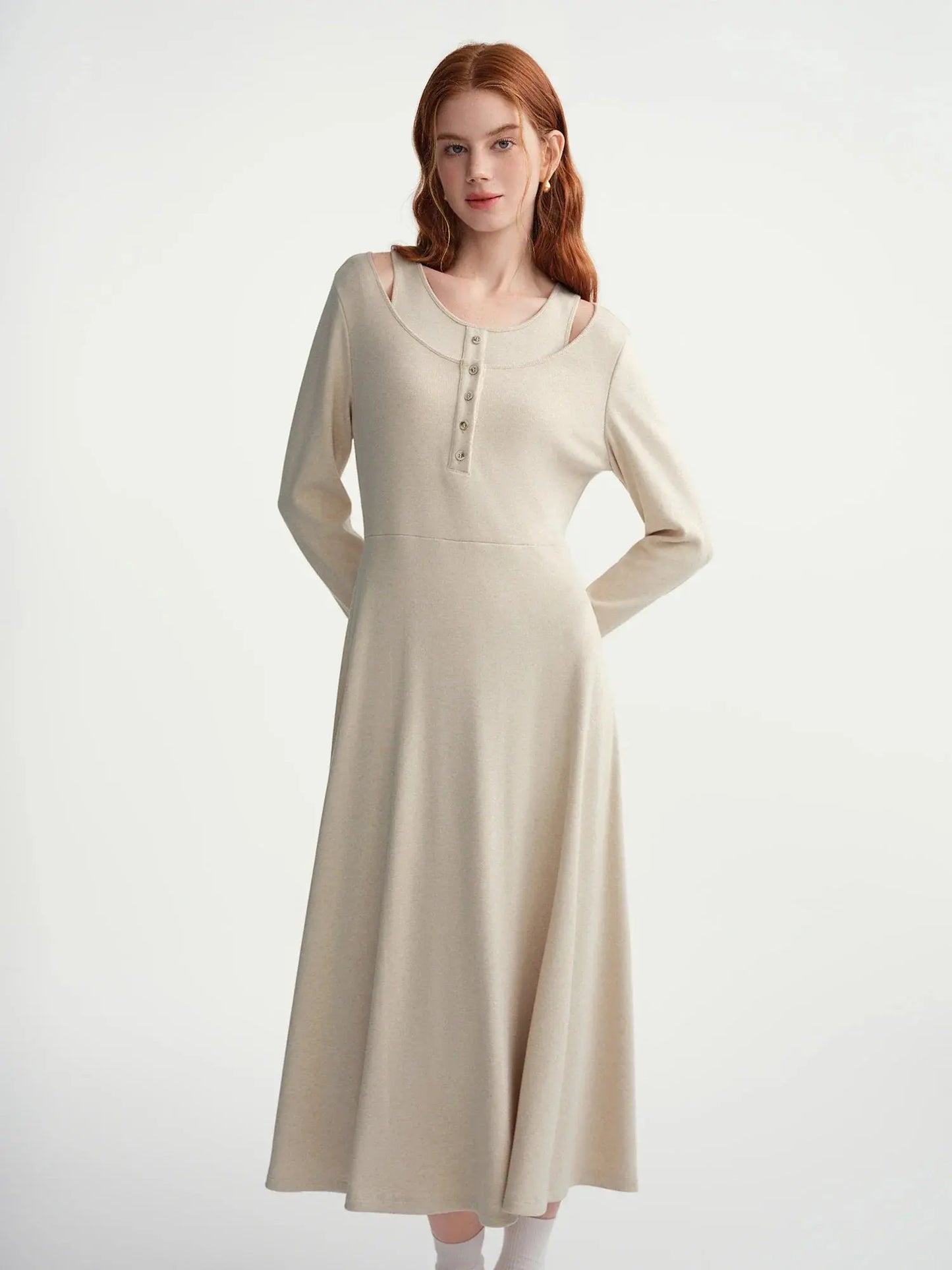 Chic Plus-Size Winter Layering Dress