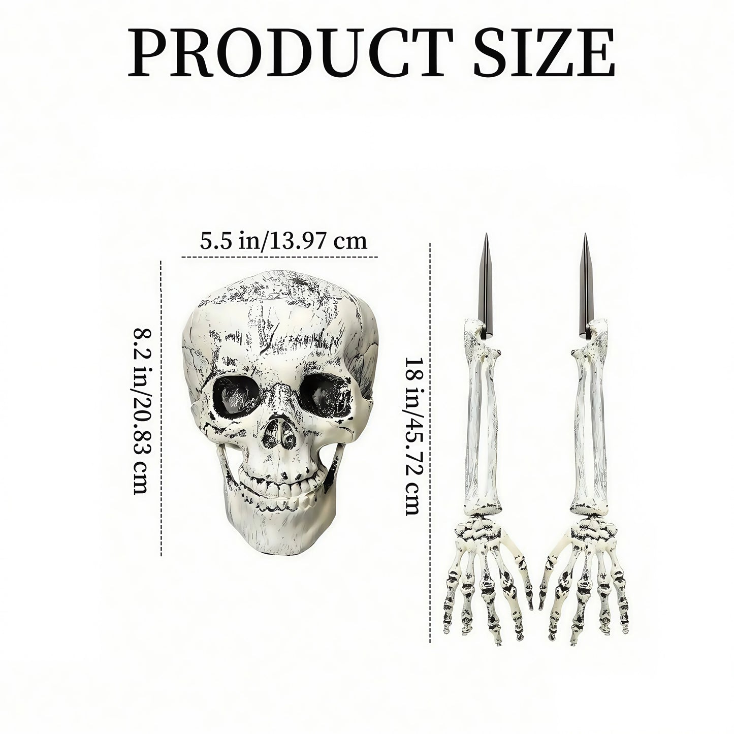 Halloween Skeleton Stake Decorations, Realistic Skeleton Arm Leg Bones, Spooky Yard Garden Halloween Decoration