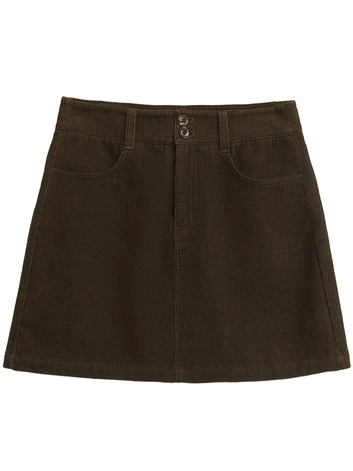 Women’s Retro High-Waisted Corduroy A-Line Skirt