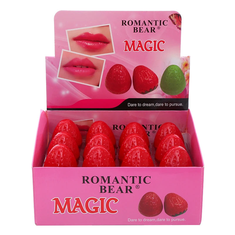 Lady Girls Moisturizing Lip Balm Natural Formula Cute Nutritious Lip Gloss Natural Strawberry Lipstick Plant Organic Lips