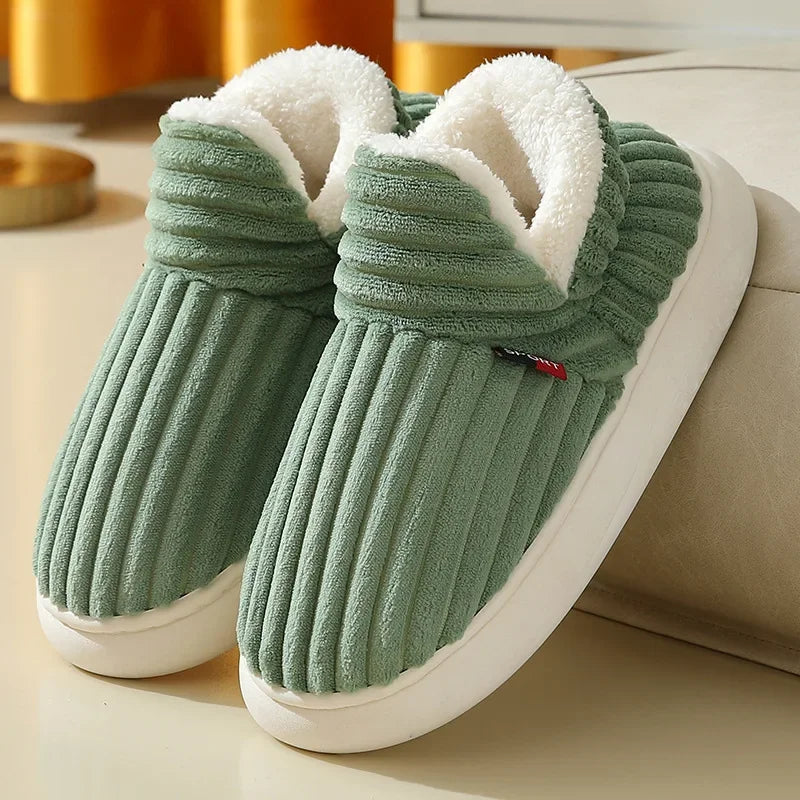 2025  New Soft Sole Slippers For Women Winter Fashion Women Fur Slippers Fuzzy Plush Men Slippers Warm Furry Women Cotton Shoes