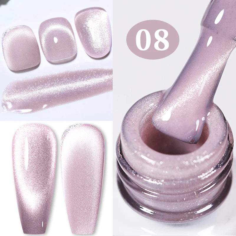 BORN PRETTY 10ml Rainbow Auroras Cat Magnetic Gel Nail Polish Holographics Nail Gel for Manicure Design Varnis Semi Permanent
