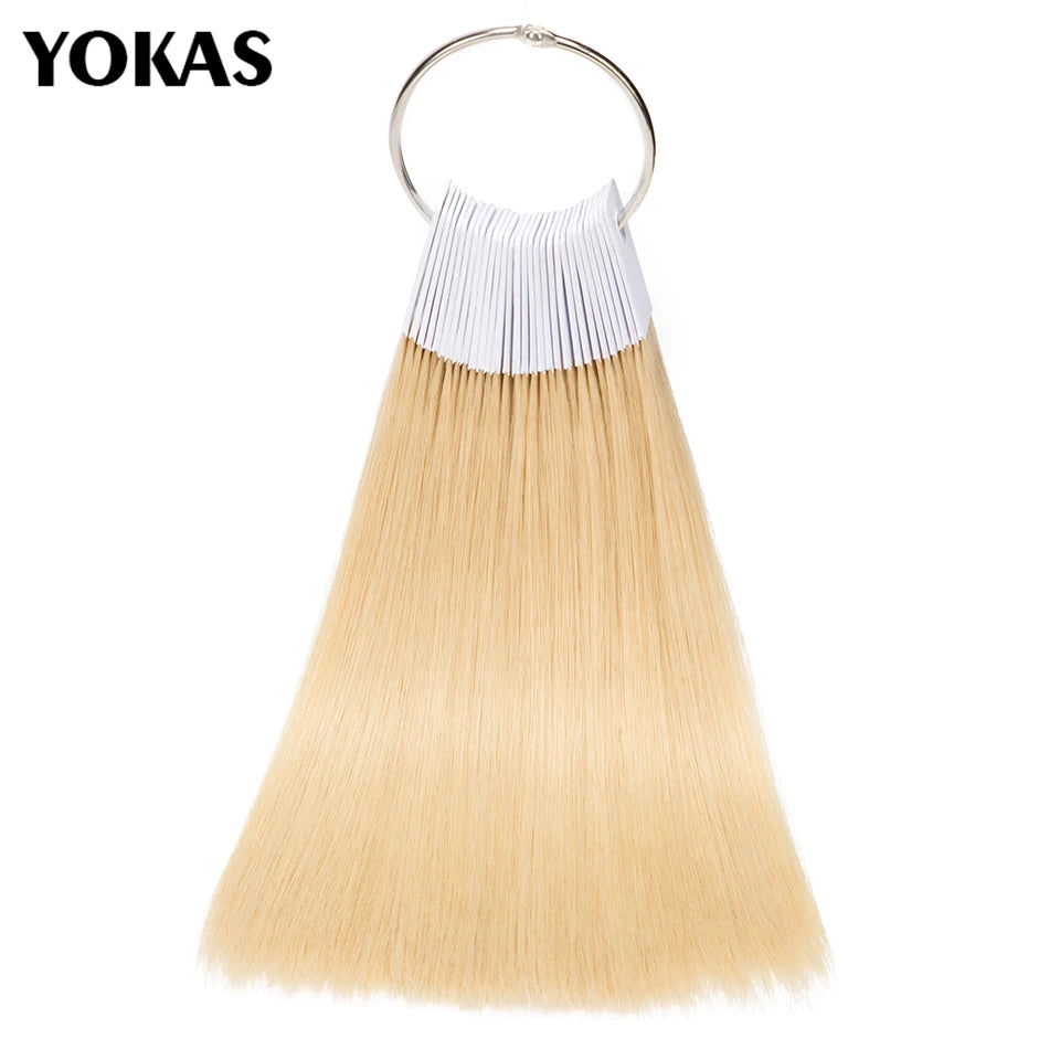 Hairdressing Salon Supplies Swatches Hair Rings for Braids Human Hair Paint Strands Color Ring for Painting Test Sample YOKAS