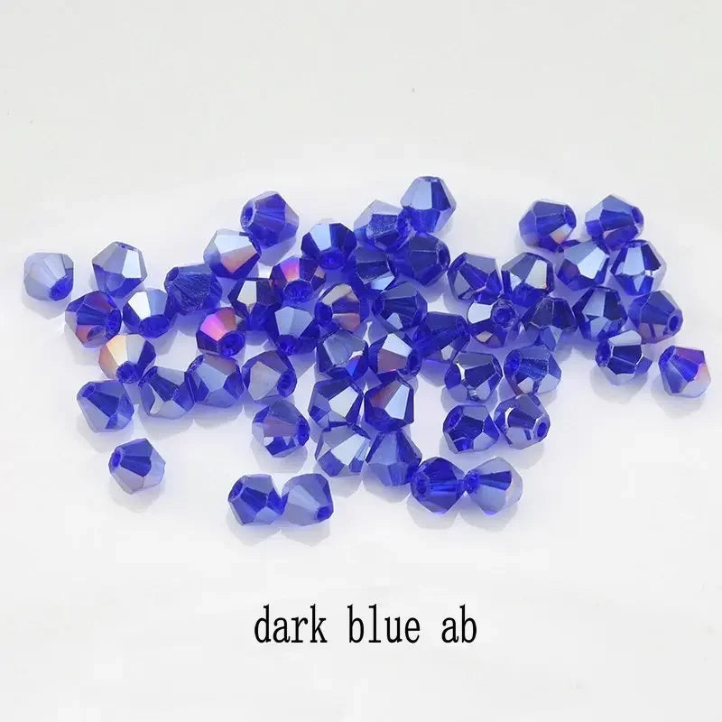 200pcs Glass Bicone Beads 4mm Crystal Beads Jewelry Making Supply for DIY Projects, Bracelets, Necklaces, Earrings