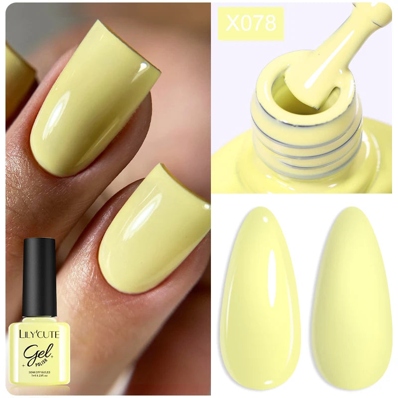 LILYCUTE 7ml Neon Reflective Nail Gel Polish Dark Flash Glitter Effect Fluorescent Gel Soak Off UV Gel Summer Nail Art Varnish