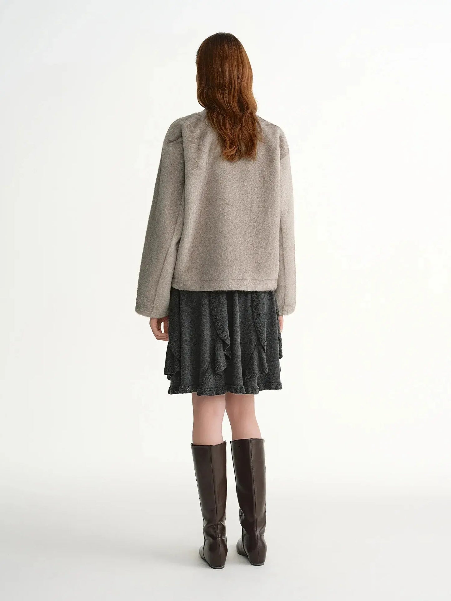 Elegant Plus Size Faux Mink Coat