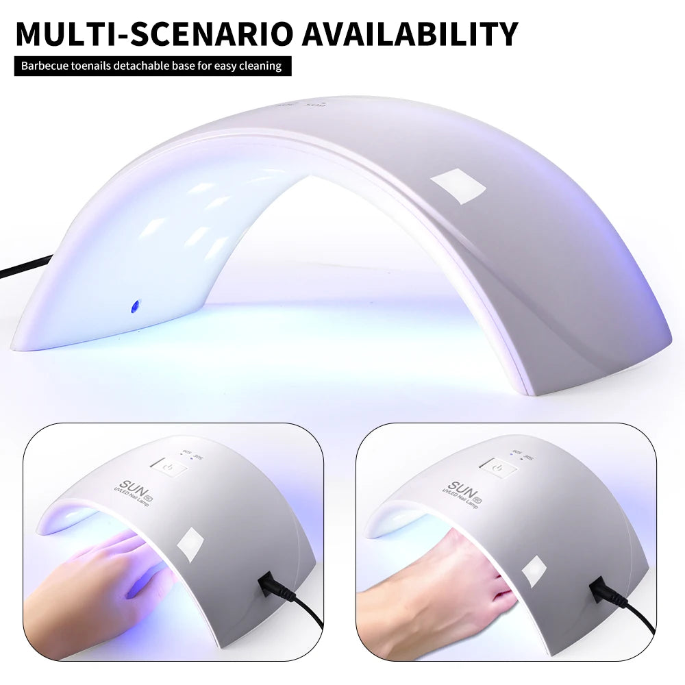Limegirl Portable Nail UV Light Phototherapy Machine USB Manicure Dryer Lamp for Nails Polish UV Gel Drying Salon Equipment Tool