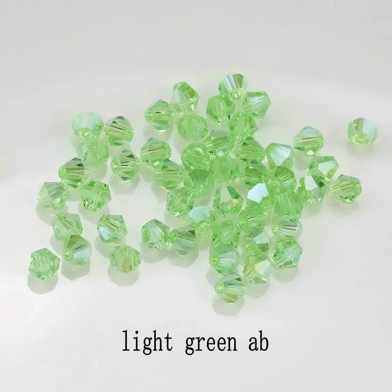 200pcs Glass Bicone Beads 4mm Crystal Beads Jewelry Making Supply for DIY Projects, Bracelets, Necklaces, Earrings
