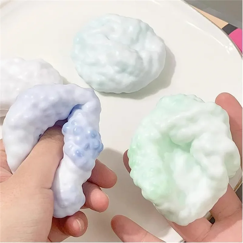 Shapeable Vacuum Grape Stress Ball | Squishy Sand Toy with Sound for Sensory Relief