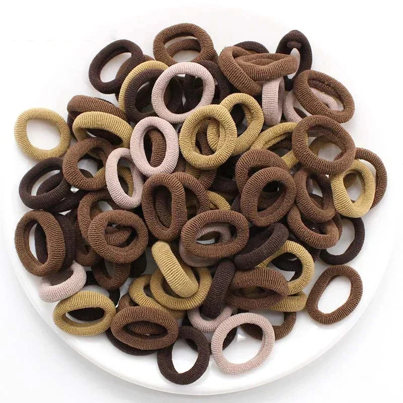 200pcs Vibrant Colorful Elastic Hair Bands for Girls & Women - Small Rubber Ponytail Holders for Stylish Hairstyles & Everyday