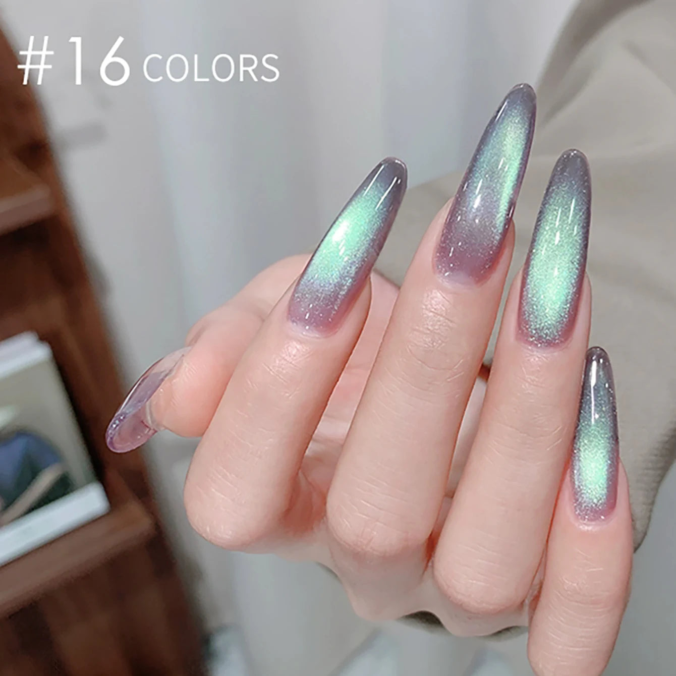 MIANEL 1-18pcs12ML Summer Hot Selling Rainbow Candy Colorful Cat Eye Gel Nail Polish New Porcelain White Glass Beads Nail Polish