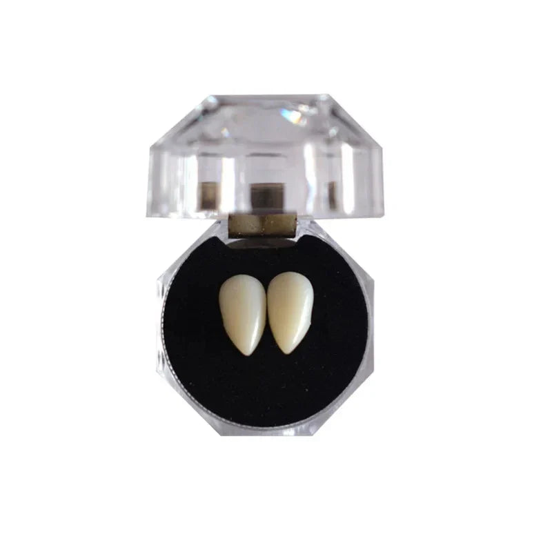 Vampire Teeth Fangs Dentures Props Halloween Costume Props False Teeth Solid Glue Denture Adhesive Halloween Party Decor
