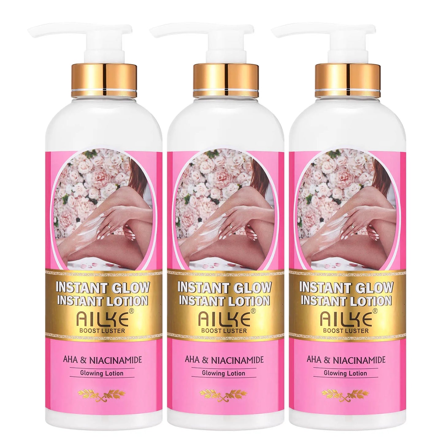 AILKE Women Skin Glowing Body Lotion, Moisturizing, Brightening, Nourishing, Smoothing Skin Cream, With Niacinamide