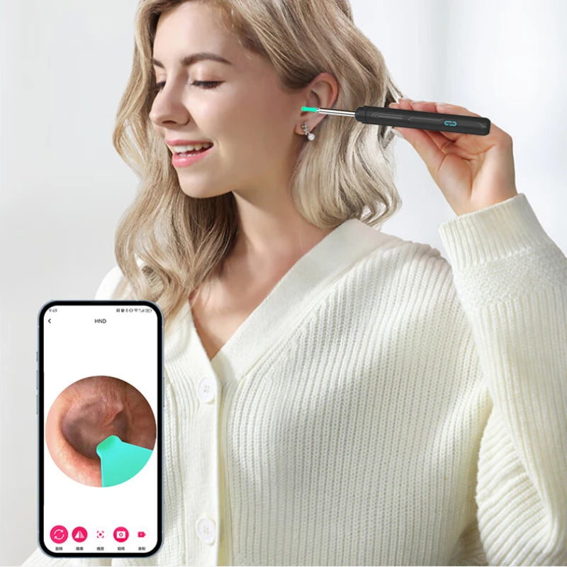 Ear Cleaner with Camera Set HD Ear Sticks Otoscope USB C Charging Endoscope Wax Removal Tool Earpick Ear Cleaning Set NK3