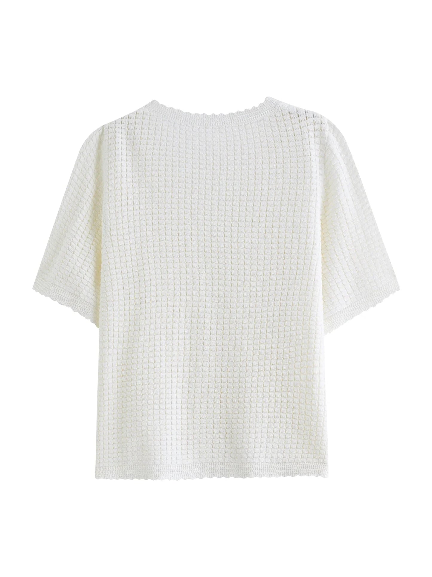 Textured Mesh Cardigan Relaxed Resort to Office Fit