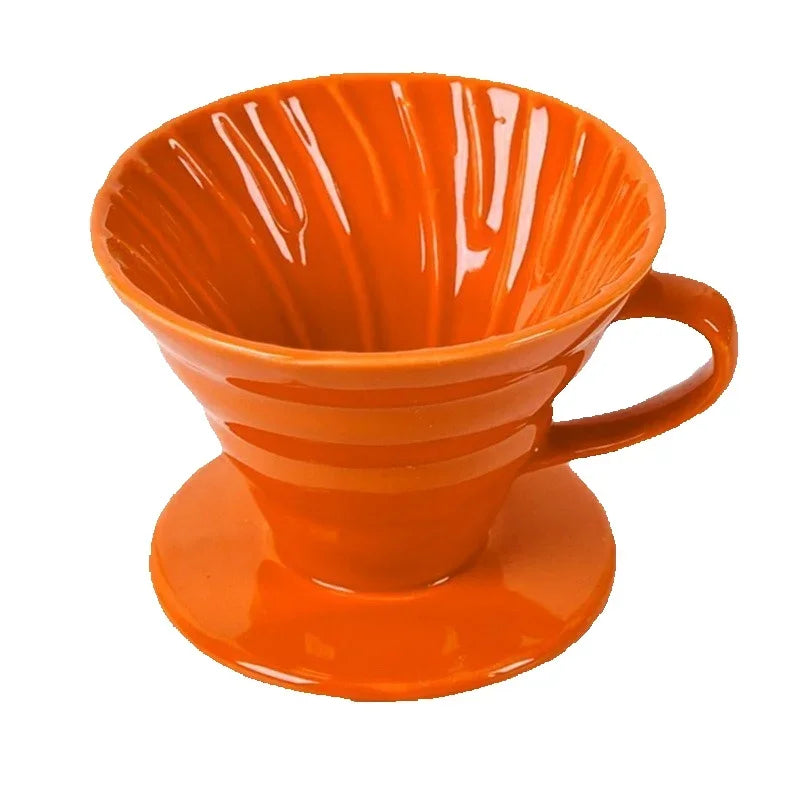 Ceramic Coffee Dripper – Engine-Style Pour Over (Reusable, 1–4 Cups)-7