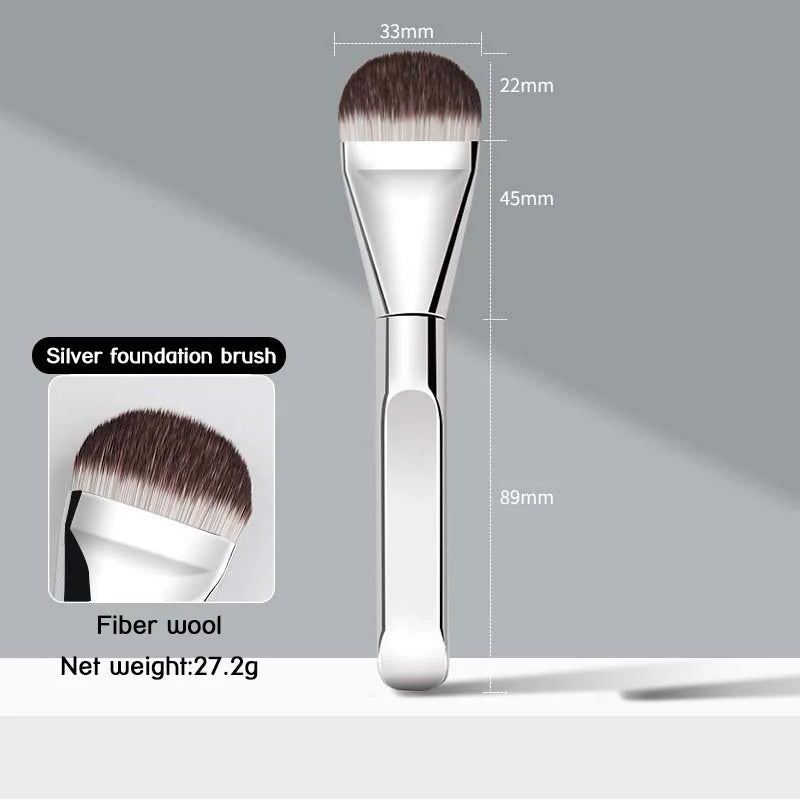 1pcs Ultra Thin Foundation Brush Tongue-Shaped Seamless Concealer Flat Head Soft Hair Beauty Tools Makeup Brushes Mask Brush