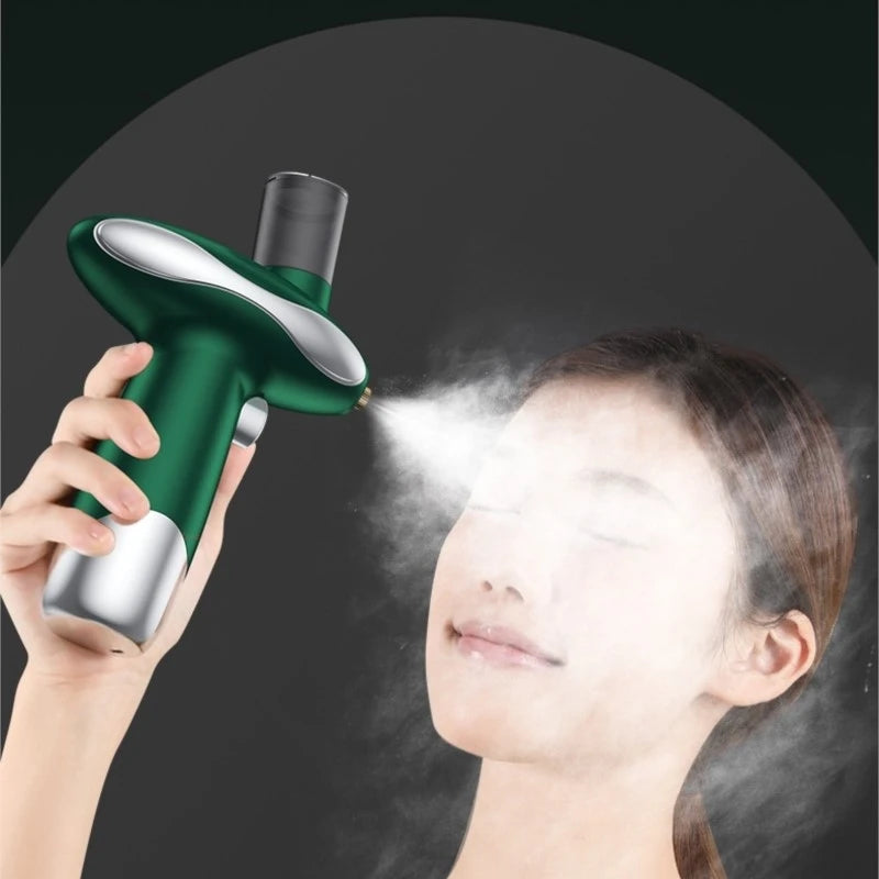 Multi-Functional LED Facial Beauty Device with Oxygen Spray Red Blue Light Therapy and Nano Mist Water Light Treatment for Home