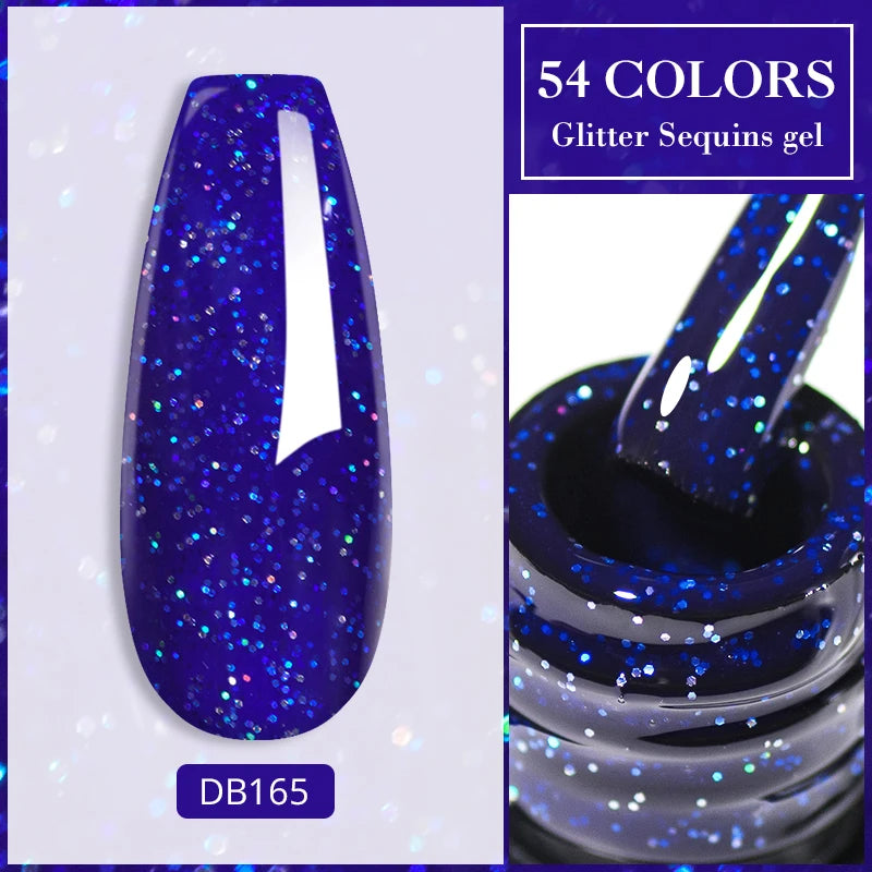Mtssii 7ml Neon Snowflake Gel Nail Polish Fluorescent Gel UV LED Semi Permanent Glitter Snow Sequins Nails Art Design Varnishes