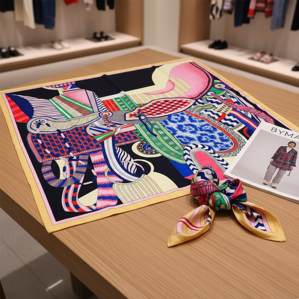 Scarf ABSTRACT EQUINE Metropolitan Collection BYMANYC ® New York-0