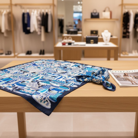 Scarf AQUATIC ODYSSEY Metropolitan Collection BYMANYC ® New York-0