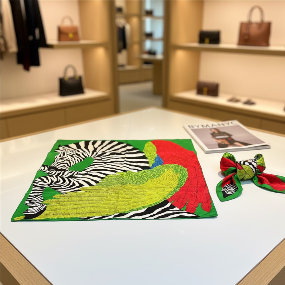 Scarf JUNGLE PARROT Metropolitan Collection BYMANYC ® New York-0