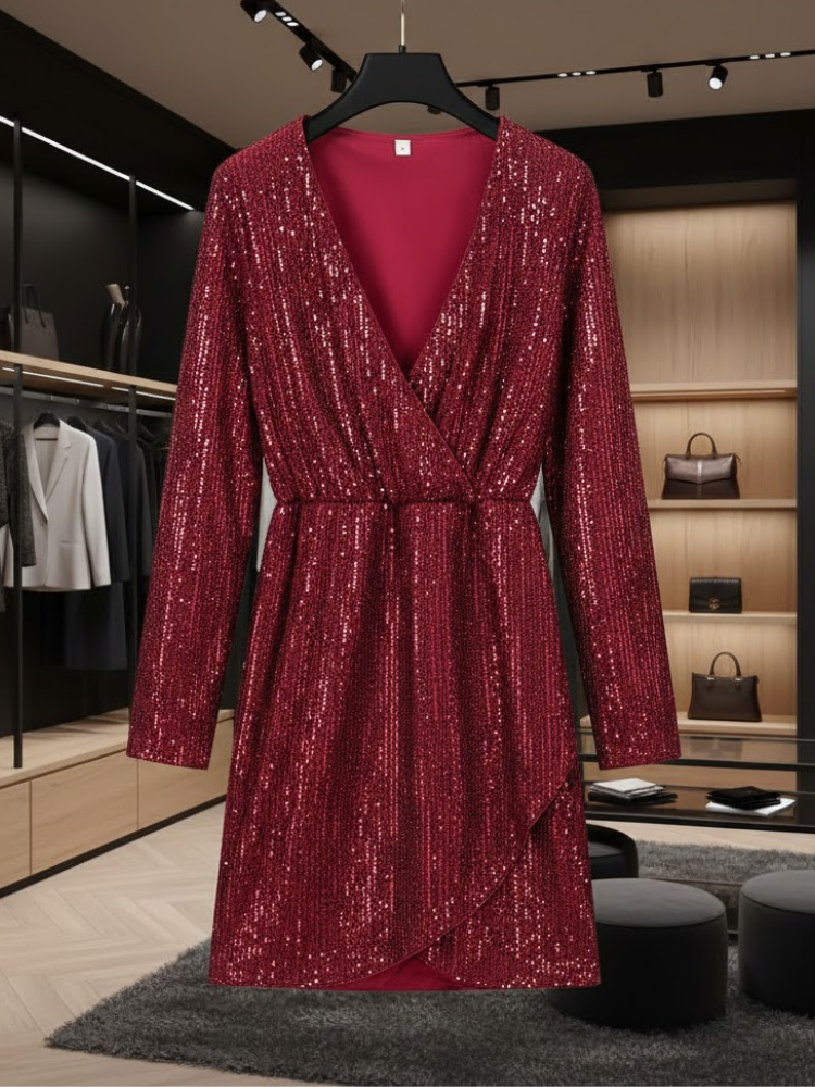 Scarlet Sequin Wrap • MEATPACKING New Collection BYMANYC ® New York-1