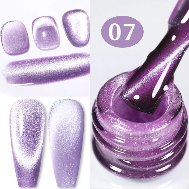 BORN PRETTY 10ml Rainbow Auroras Cat Magnetic Gel Nail Polish Holographics Nail Gel for Manicure Design Varnis Semi Permanent
