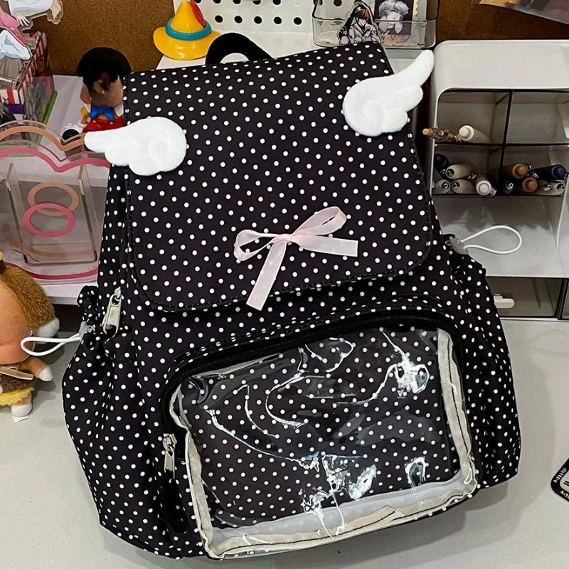 Kawaii Polka Dot Backpack