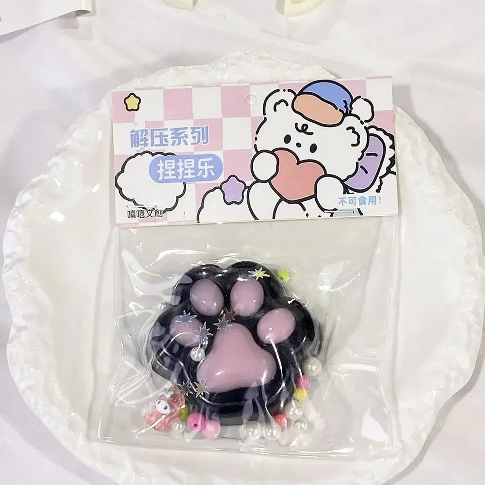 Mini Cat Paw Squeeze Toy | Silicone Pinch Decompression Toy