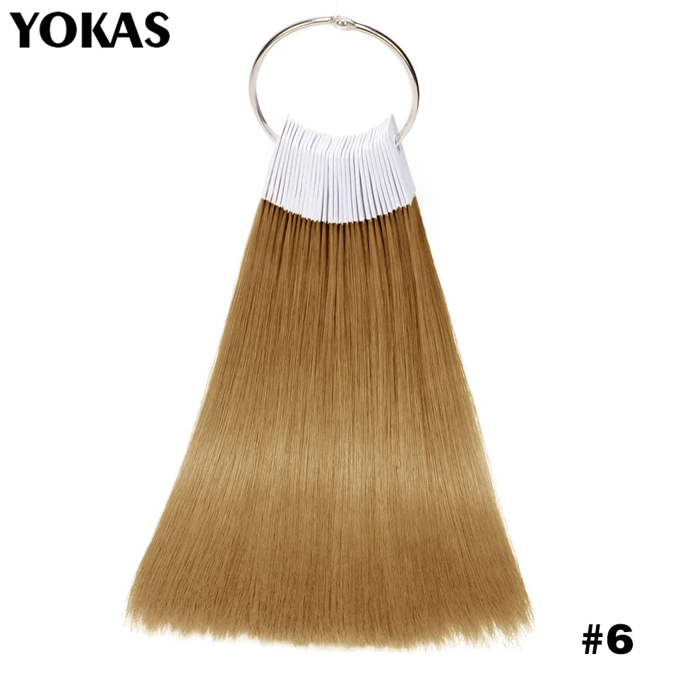 Hairdressing Salon Supplies Swatches Hair Rings for Braids Human Hair Paint Strands Color Ring for Painting Test Sample YOKAS