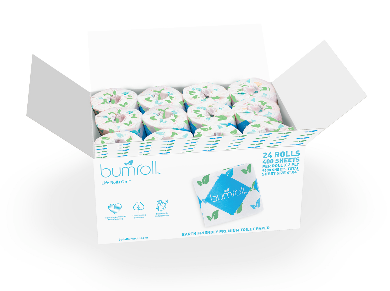 Bumroll, Premium Toilet Paper & Paper Towels Proudly Manufactured In The USA, Trees Planted In The United States-5