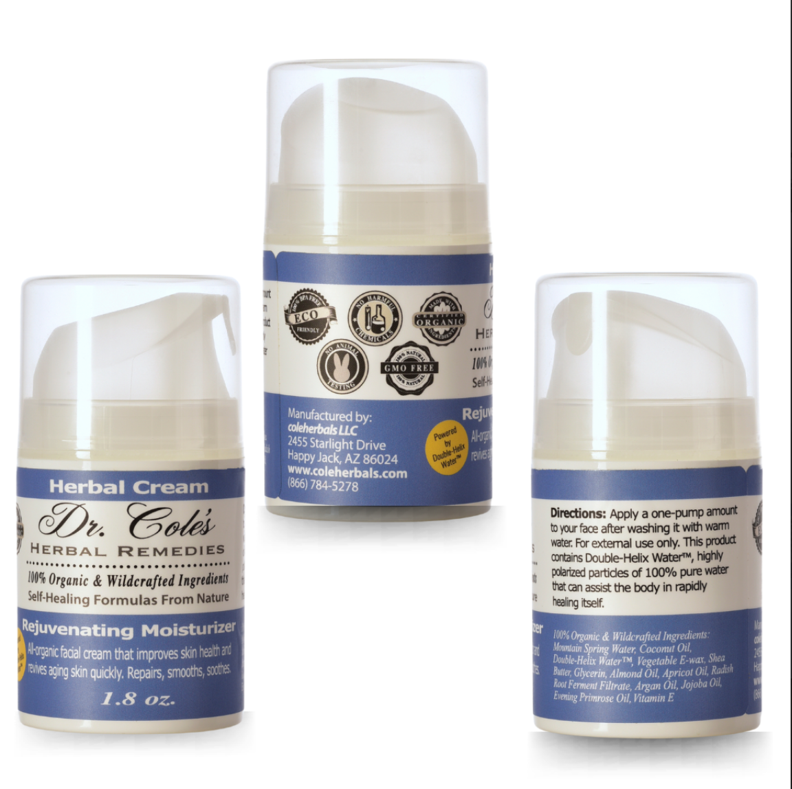 Dr. Cole's Rejuvenating Facial Moisturizer 1.8 oz SixPak-1