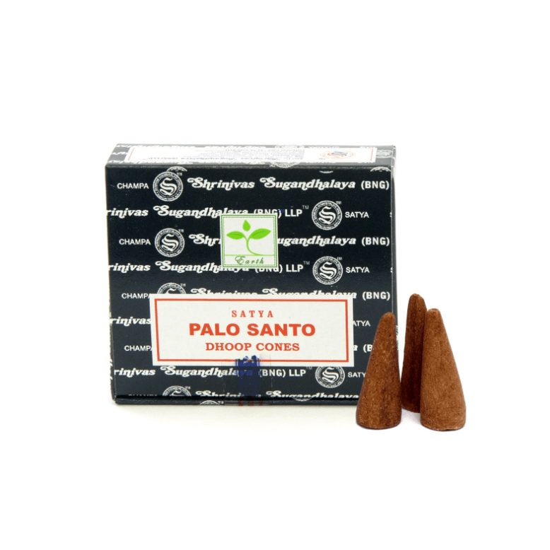 Satya Palo Santo Incense (Dhoop) Cones - 12 Cones Pack