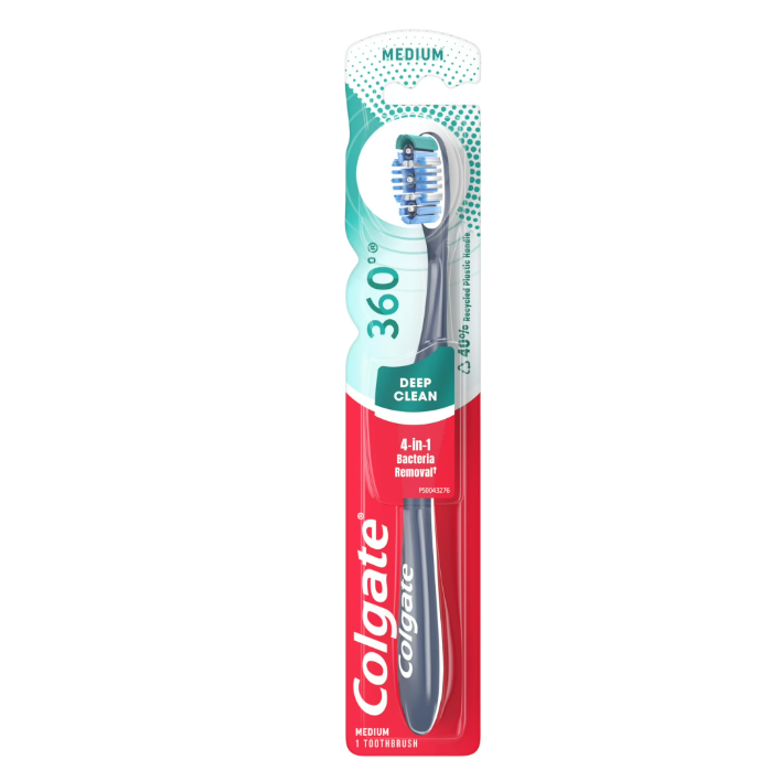 Colgate 360 Degrees, Toothbrush, Deep Clean, Medium