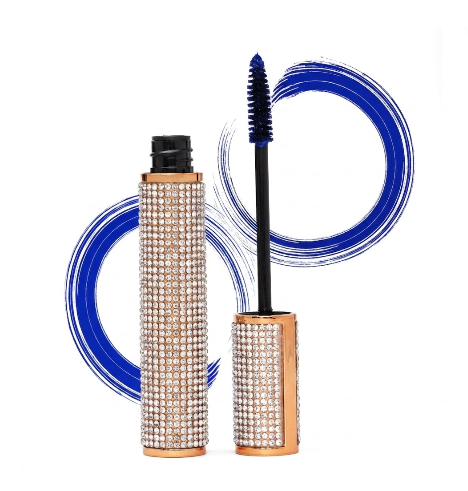 Mega Volume Vegan Mascara – Smudge-Proof with Handmade Diamond Case