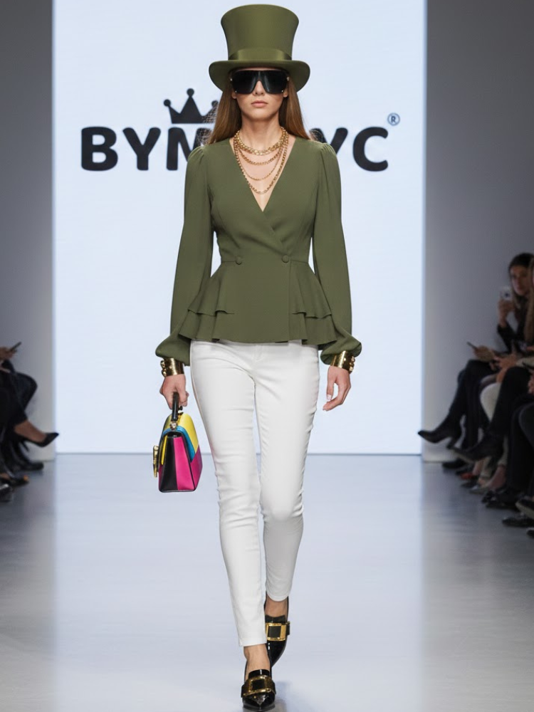 Sculptural Peplum Blouse • HUDSON New Collection BYMANYC ® New York-0
