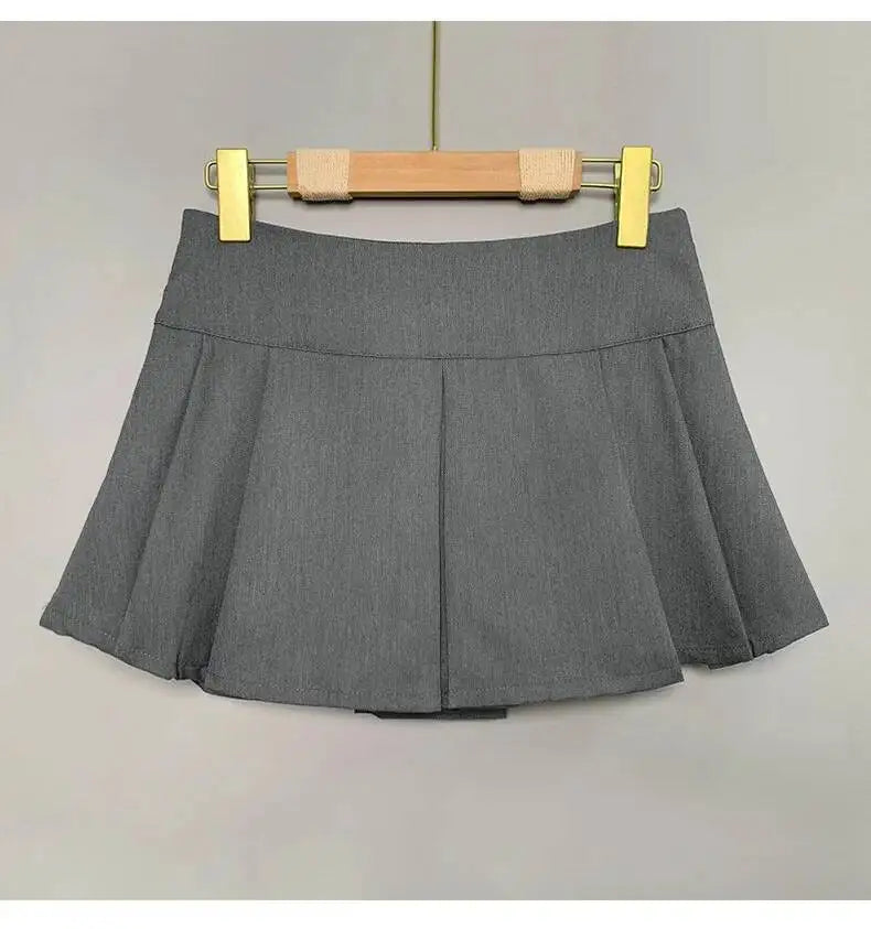 WOMENGAGA Korea Style Sexy Slim High Waist Strap A-line Half Length Skirt Fashion Women Skorts JK Sweet 2023 New  OW3W