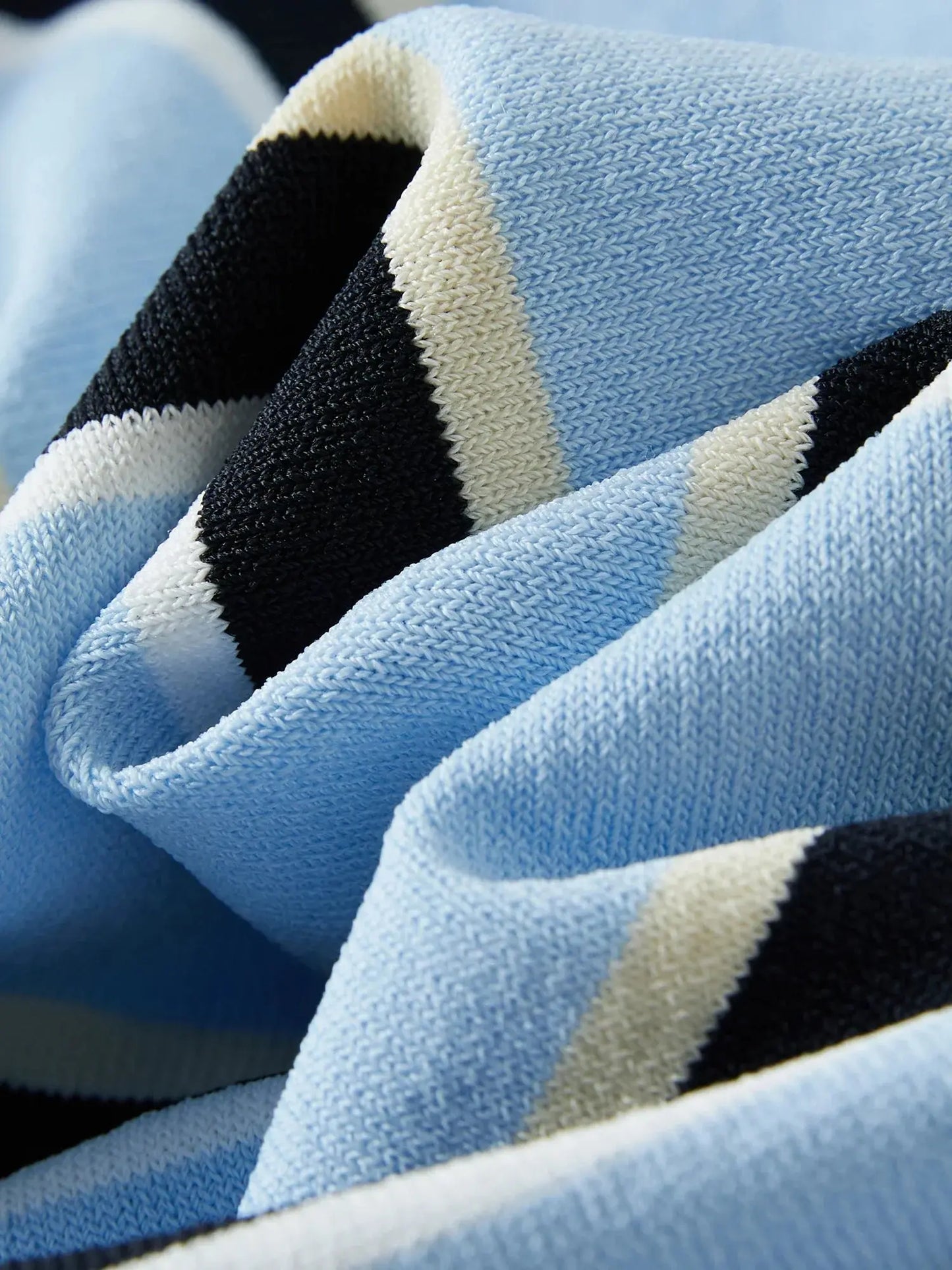 Structured Knit Top with Flattering Contrast Stripes